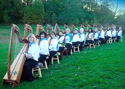 Photograph of the  Brandywine Harp Orchestra 