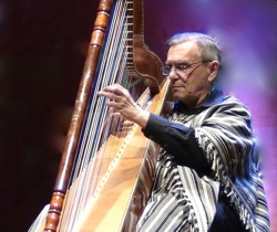 Photo of harpist Dr Alfredo Rolando Ortiz