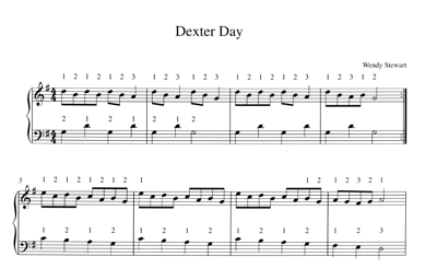 Sample page from score